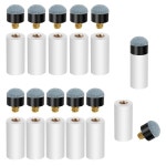 프라사코 10 세트 당구 큐 팁을 흰색 풀 스틱 페룰 나사 고정 팁 파란색 로 교체합니다