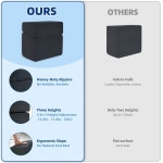 직장에서 책상 밑을 위한 조절 가능한 발 받침대 - 지퍼 연결이 3-in-1 인체공학적 의자 6 3 11 8 16 높이