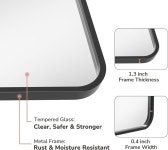 24 x 36 오버 싱크용 USHOWER 2팩 욕실 거울 금속 프레임 직사각형 벽 모던 농가용 배니티 벽걸이형 22 L x 30 W