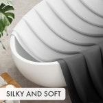 Amazer Bath 샤워 커튼 12 후크가 달린 천 옴브레 커튼 세트 세탁 가능한 패브릭 흑백 러스틱 농가 욕실 72x72