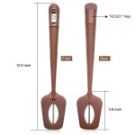 온도계가 내장된 에펑 캔디 주걱과 냄비 클립 u2013 만들기 초콜릿 잼 시럽을 위한 빠른 읽기 디지털 주걱 온도계 BPA 프리 실리콘 Chocolate