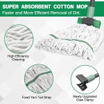 바닥 청소용 DALIPER 헤비 듀티 걸레 57 5 긴 손잡이가 산업용 상업용 차고 창고 작업장용 루프 엔드 스트링 습식 면 걸레