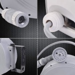 리트랙터블 가든 워터 호스 릴 수납 건 되감기 벽걸이 32피트 65피트 100피트 32피트 32 Feet