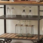 원목트롤리 3단 서빙 이동식카트 서빙카 엔틱 레스토랑 카페