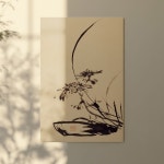 난초 대나무 국화 매화 꽃 그림 매란국죽 사군자 동양화 수묵화 캔버스 액자 45 난초와 국화2 캔버스액자