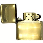 Zippo 라이터 골든 브래스 인서트로 광택 처리됨 상자에 방풍 컬렉션