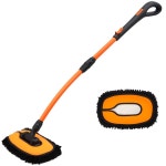 세차밀대 브러쉬 HB타입 셔닐재질 휘어진봉 걸레1개