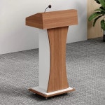 강연대 사회자 단상 교수대 발표대 원목 학교 리셉션 학원 교탁 강당 연단 연설대 웜베이지