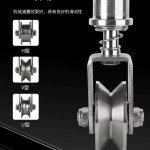 바퀴교체 슬라이딩 도어 휠 이동식 자바라 스텐 A 앵글 304 48라운드V라인홈 원두