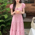 허그허그 허그허그 덴드엘 프렌치 플로럴 원피스
