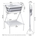 목욕 그루밍을 위한 베베로애드 펫츠 2 in 1 개 욕조 세척 스테이션 소형견 고양이 애완동물 실내 실외용 접이식 휴대용 샤워 높이 제공