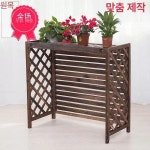 에어컨 실외기 커버 원목 부식방지 세로 과열 가림막 견고한 목재 두꺼워진 80 32 70