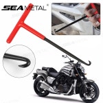 SEAMETAL 오토바이 배기 스프링 후크 T 모양의 핸들 파이프 풀러 설치자 타이어 도구