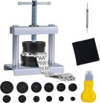 J6 H6 시계 프레스 도구 세트 커버를 닫을 때 뒷면 케이스 클로즈 배터리 교체 키트 오프너 분해 16 원형 다이얼이 키트에 적합