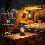 충전식 야외 캠핑 랜턴 2팩 USB-C가 장착된 빈티지 디머블 걸이식 조명 파티오 정원 현관 홈 데코레이션을 위한 방수 테이블 램프 A