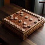 원목 장기판 장기알 접이식 가정용 두뇌 오목판 휴대용 개발 5호 장기말