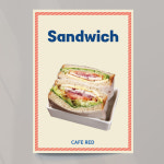 샌드위치 포스터 02 디저트 카페 브런치 메뉴 디자인 출력 이미지 문구수정 패트 재단만 A2