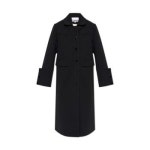 GANNI GANNI 가니 BONDED CREPE COAT 099 본드 크레페 코트 2284493