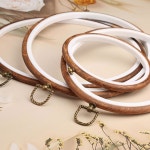 조양이 5개 6 자수 후프 아트 공예 재봉용 원형 모방 우드 크로스 스티치 후프 링 핸디 DIY 장식용 디스플레이 프레임 키트