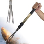 41 알루미늄 합금 텔레스코픽 막대 5봉 작살 교체용 사냥용 물고기 잡 개프 포크 후크 나사 개구리 두더지 잡기