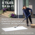 하키 레볼루션 나의 퍼즐 내구성 바닥 타일 - 스틱 핸들링 슈팅 패싱을 위한 매끄러운 연동 훈련 표면 나만의 플랫폼 구축 8 타일 9 39 방 피트