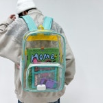 PVC 파스텔 컬러 투명 백팩 민트