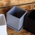 고급 도기 사각 화분 C0108