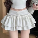 안녕릴리 여성 하이웨이스트 프릴 캉캉 미니 스커트 팬츠 L