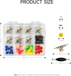 디스플레이 추가 멀티컬러 트럭 휠 나사 30PCS 너트 4PCS 스패너 도구 핑거보드 스케이트보드 나무 데크 부품 키트 케이스 14PCS 48PCS... 