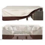 베일지 방수 파티오 가구 세트 커버 패딩 핸들 파티오 야외 테이블 커버 식사 직사각형 의자 커버 매체