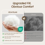다운럭스 다운 얼터너티브 베개 킹 사이즈 세트 2 - 호텔 컬렉션 소프트 침대 베개 옆구리 등 배 수면자에게 완벽 20 X 36