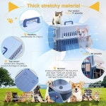 LLGJ-펫 캐리어 케넬 23 항공 도로 여행용 강아지 고양이용 롱 하드 사이드 최대 23파운드 수트 Small