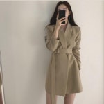 여성 자켓 벨트 투피스 원피스 데일리 블레이져 간절기
