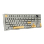 지클릭커 지클릭커 파도프로젝트 WK107 제주스위치 8K 풀윤활 무선 블루투스 기계식 키보드 크레용 옐로우