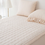이불넷 시어서커 프레시 고정밴드형 누빔 침대패드 크림피치 퀸