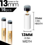 당구 풀 큐 팁 교체용 30피스 가죽 스크류 온 큐 팁 푸시 온 팁스 온 풀 큐 팁스 당구 교체 키트용 풀 스틱 액세서리 30pcs