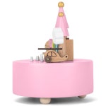 코티지 가든 레인보우 캐슬 캣 5 내추럴 우드 뮤직 박스가 튠 브람의 자장가를 재생합니다