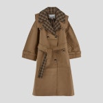 GANNI 체크 트렌치 코트 F9497