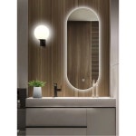 간접 조명 거울 화장대 800 400X높이 현관 벽걸이 세로형 화장실 욕실 폭 미러 무단계