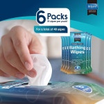 인스파이어 린스 프리 바디 워시 물티슈 목욕 물티슈 샤워 알로에가 포함된 초대형 클렌징 여성 남성용 일회용 목욕용 수건 1 Thick 6 Packs of