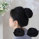 똥머리 가발 부분가발 셀프 만두머리 당고머리