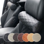 마세라티기블리 목쿠션 타공가죽 6색상