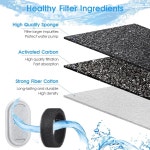 스테인리스 스틸 108 3 2L 67온스 2L 조절 가능한 물 흐름 애완동물 분수용 40팩 고양이 분수 필터 교체 필터 20팩 리필 20팩 스펀지