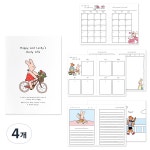 모노라이크 모노라이크 해피앤럭키 만년 다이어리 02Bicycle 128x180mm 3개 모노라이크