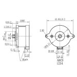 36회전 스테핑 모터 4선 디스크 압출기 고온 저항성 2상