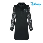 디즈니골프 부분 프린팅 버튼 롱 카라 티셔츠 WJ4LTS030