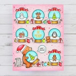 작은 스노우 글로브 베어 클리어 스탬프 다이 겨울 감정 앨범 템플릿 공예 설정 1 H7851