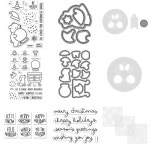 작은 스노우 글로브 베어 클리어 스탬프 다이 겨울 감정 앨범 템플릿 공예 설정 1 H7851