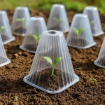 쑥쑥 식물 모종 보호 커버 100p세트 묘목 고깔 덮개