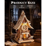 ROKR 3D 나무 퍼즐 뻐꾸기 시계 모델 키트 435피스 성인 청소년을 위한 이상적인 선물